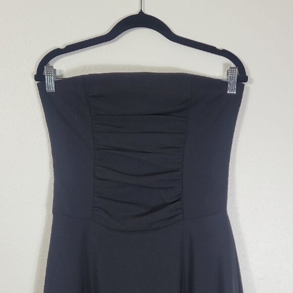 Y2K 90s Ruby Mini Strapless Dress S Black Tulle Whimsigoth Grunge Hoco Cocktail - Picture 2 of 13